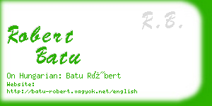 robert batu business card